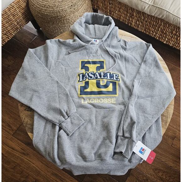 "Lasalle" University Russell Athletic Lacrosse Hooded Sweatshirt NWT Size L - Picture 1 of 7